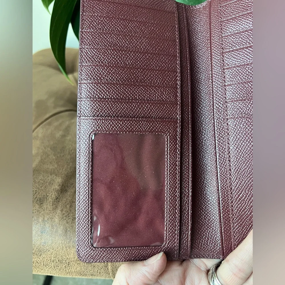 Coach Slim Crossgrain Leather Wallet in Light Coral - Picture 4 of 9